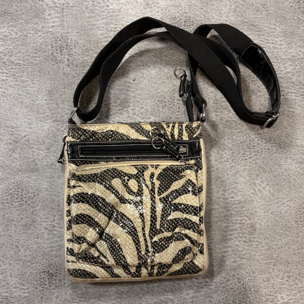 Zebra Sequin Y2k Crossbody Bag